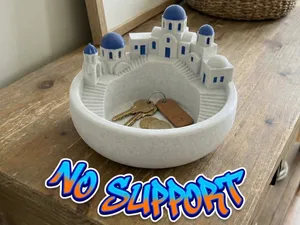 Santorini Greek Village Catchall Bowl NO SUPPORT
