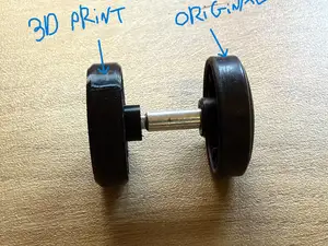 Desk Caster Wheel with Central Locking-Pin Bore