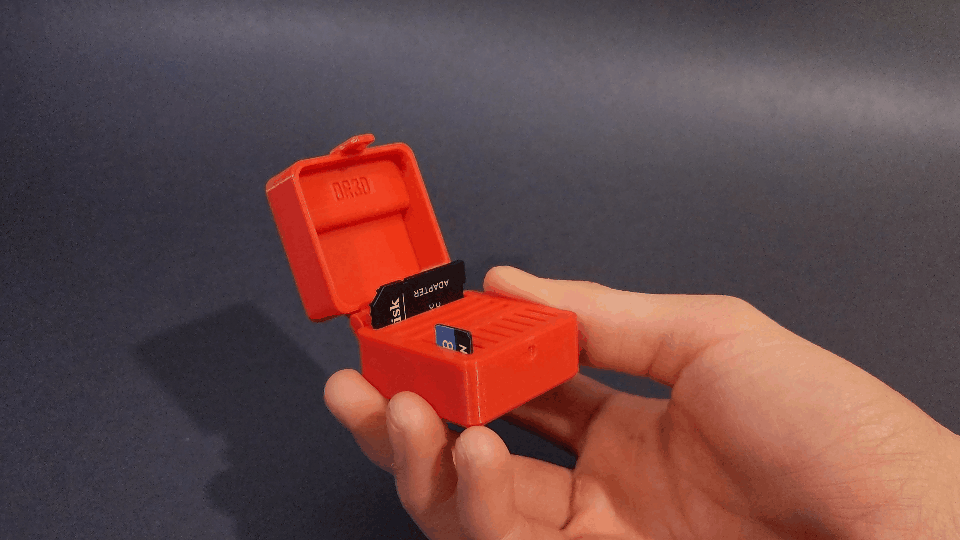 Print in Place SD Card Holder