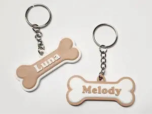 Bone for dog - Personalized keychain with name