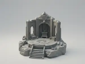 Ancient Ruined Shrine - Fantasy Tabletop Scenery