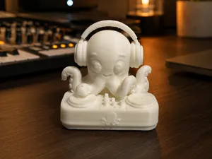 OctoBeat DJ - Cute Octopus DJ Desk Figure