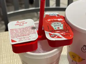 Sauce and/or Ketchup Cup Holder