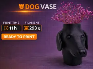 Dachshund Vase - Size L (20 cm)