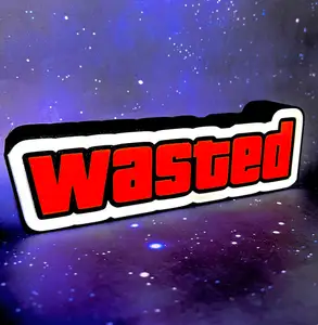 "WASTED" LED Light box