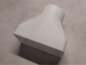 Rectangular ducting 110mm x 55mm to 63,5mm round