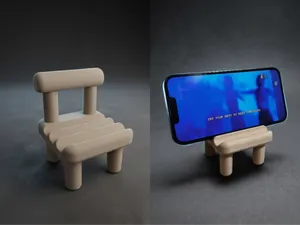 Chair-style phone stand (no support ams required)