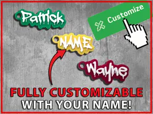 Graffiti Font Fully Custom keychain generator