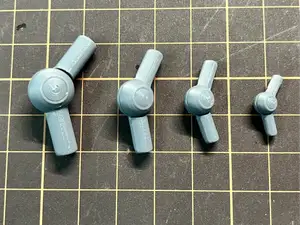 Ball joint for action figure with boolean model