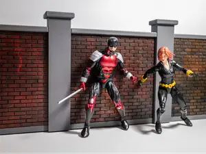 1/12 scale brick wall diorama