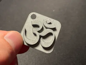 Om Symbol Keychain