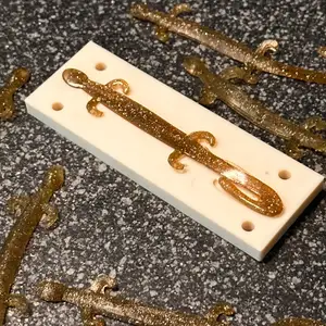 4 INCH/10 CM OPEN POUR LIZARD CREATURE BAIT MOLD (1 CAVITY) - PJR CRAFTLURE