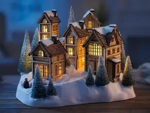 Winter Village – Sled Hill Diorama