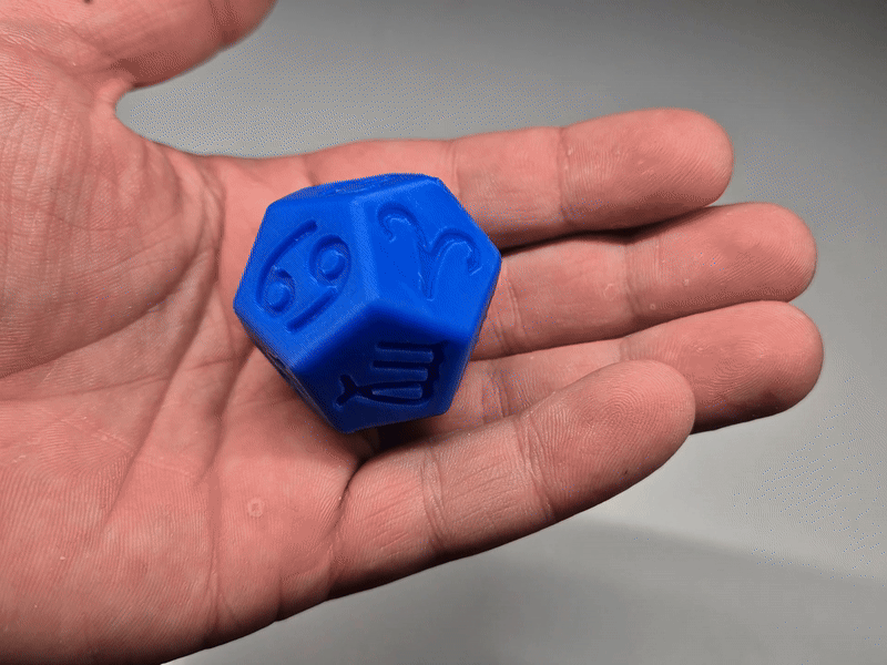 Zodiac Dodecahedron Dice