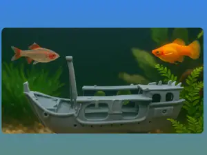 Ancient Weighted Aquarium Ship