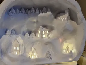 Christmas snow ball town