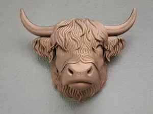 Highland Cow Wall Head