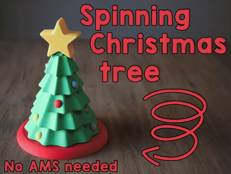 Spinning stackable christmas tree toy