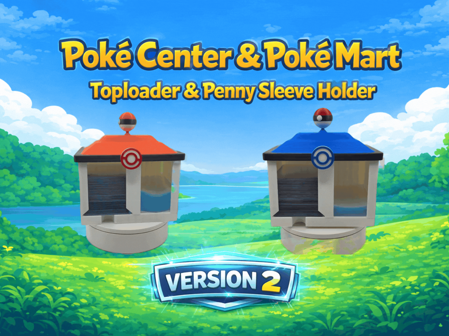 Pokemon Top Loader Holder V2 – Print in Place