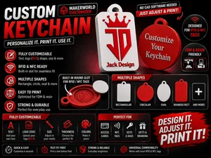 Smart NFC/RFID Keychain – Hidden Tag Inside