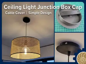 Ceiling light junction box cap cable cover