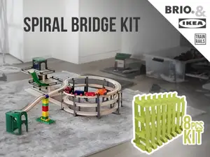 Spiral Bridge Track for Ikea Lillabo and Brio