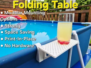 Modular Folding Pool Side Table - Print in Place