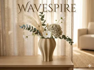 Wavespire - Modern fuzzy textured Table Vase