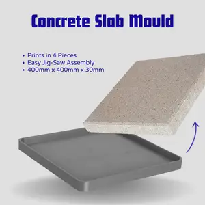 Concrete Slab Mould - Vibration/Sound Dampening Base for 3D printers