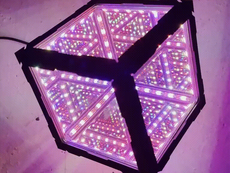 Sound-Reactive LED Infinity Cube