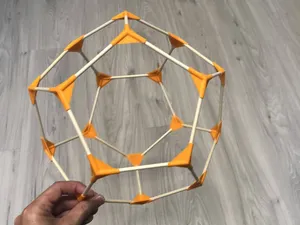 Dodecahedron with wood stik