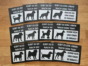 Warnung Schild Hund Pitbull Schäferhund Chihuaua..