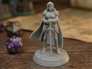 Female Paladin - Full Plate Armor Greatsword 32mm
