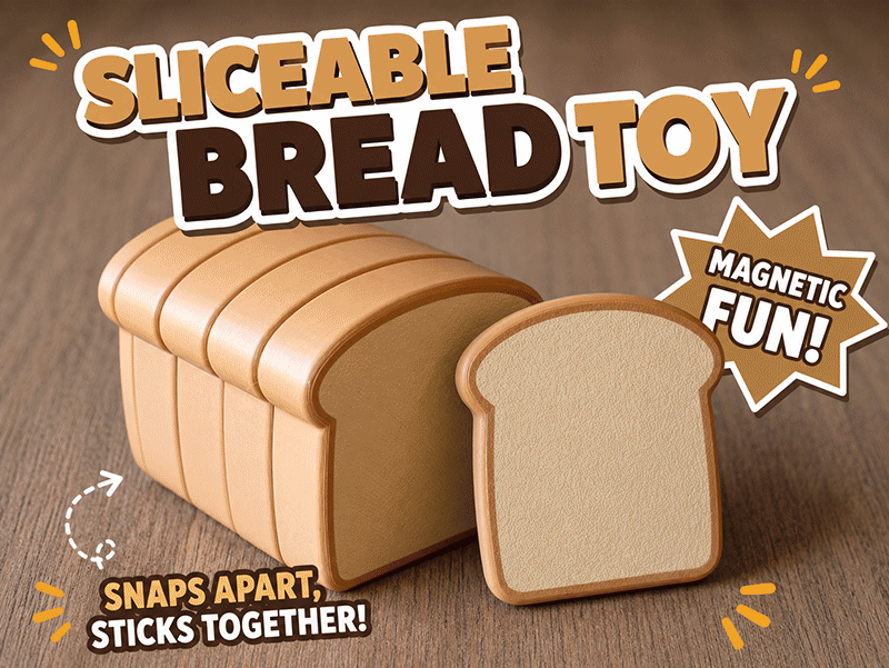 Sliceable magnetic bread