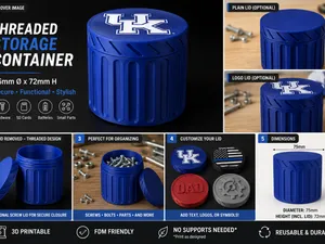 Threaded Storage Container | Screw-Top Organizer 