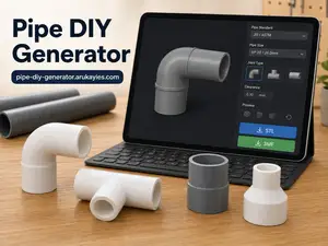 Pipe Fitting Generator — JIS & ASTM Sch40 Support