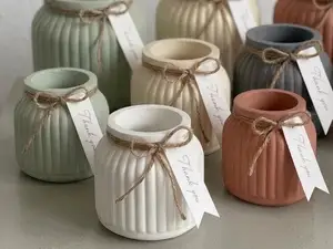 Modern Ribbed Planter / Vase