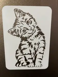 Kittie - Template Stencil for drawing and painting
