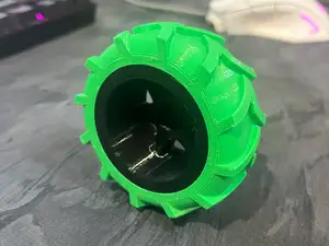 Rough tractor tire and rims for RC car
