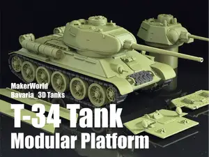 T‑34 Tank Magnetic Modular Platform 1/35 Scale t34