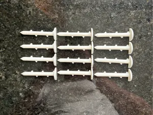 Barbed landscape fabric ground stakes ground pin