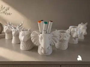 Animal Head Pen Holder Collection
