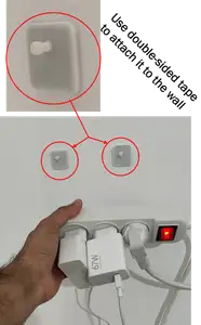 outlet splitter wall holder