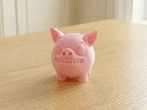 Grinsendes Rosa Piggy-Kugelmonster