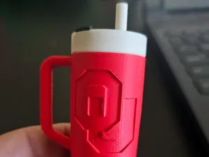 Oklahoma Sooners Chapstick Stanley Keychain