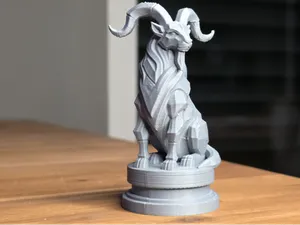 Horned Ram/Goat Statue | Fantasy Stone Idol