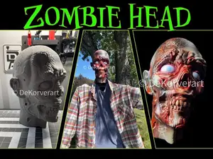 Life size Zombie head