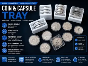 Parametric Coin & Capsule Tray Generator