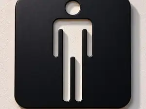 Placa de Identificação Banheiro Masculino - v1