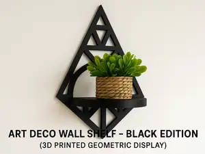 Art Deco Wall Shelf – Black Edition